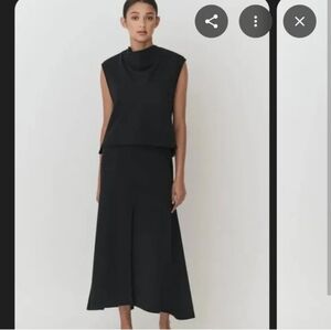 Cuyana Black Cowl Neck Top